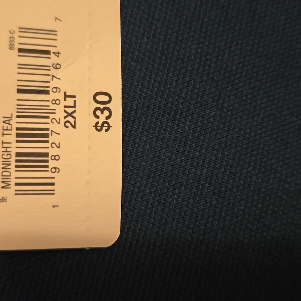 ST. JOHNS BAY MEN'S BIG AND TALL TEAL BLUE SHORT SLEEVE POLO SHIRT SIZE 2XLT - Picture 14 of 14